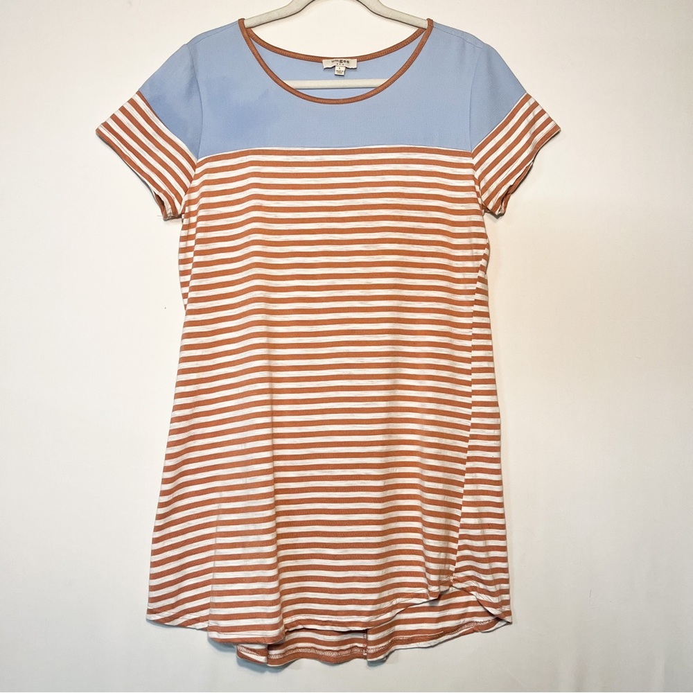 Umgee Orange and Blue Striped Sun Dress